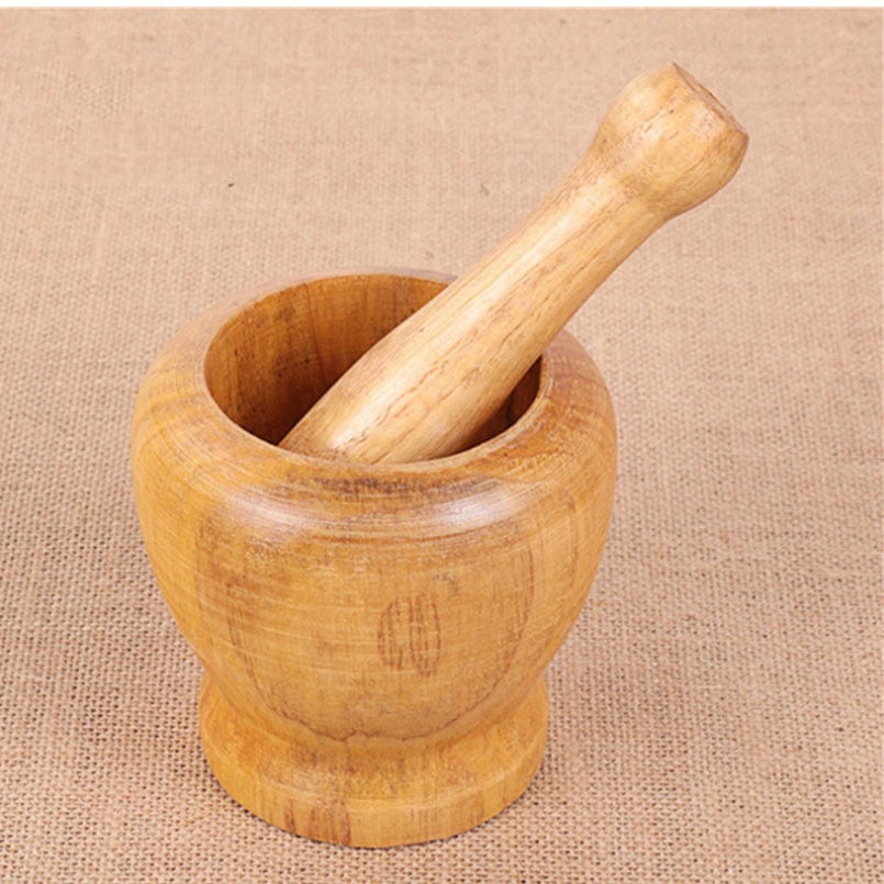 ExcelGlow Wooden Mortar