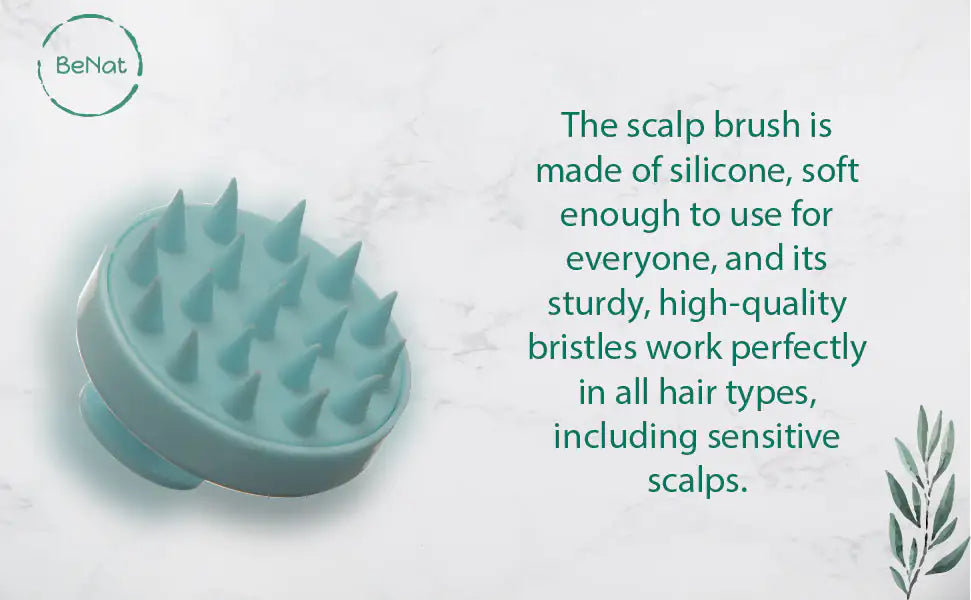 Silicone Scalp Massager & Hair Growth Brush – Deep Clean & Relaxation Tool