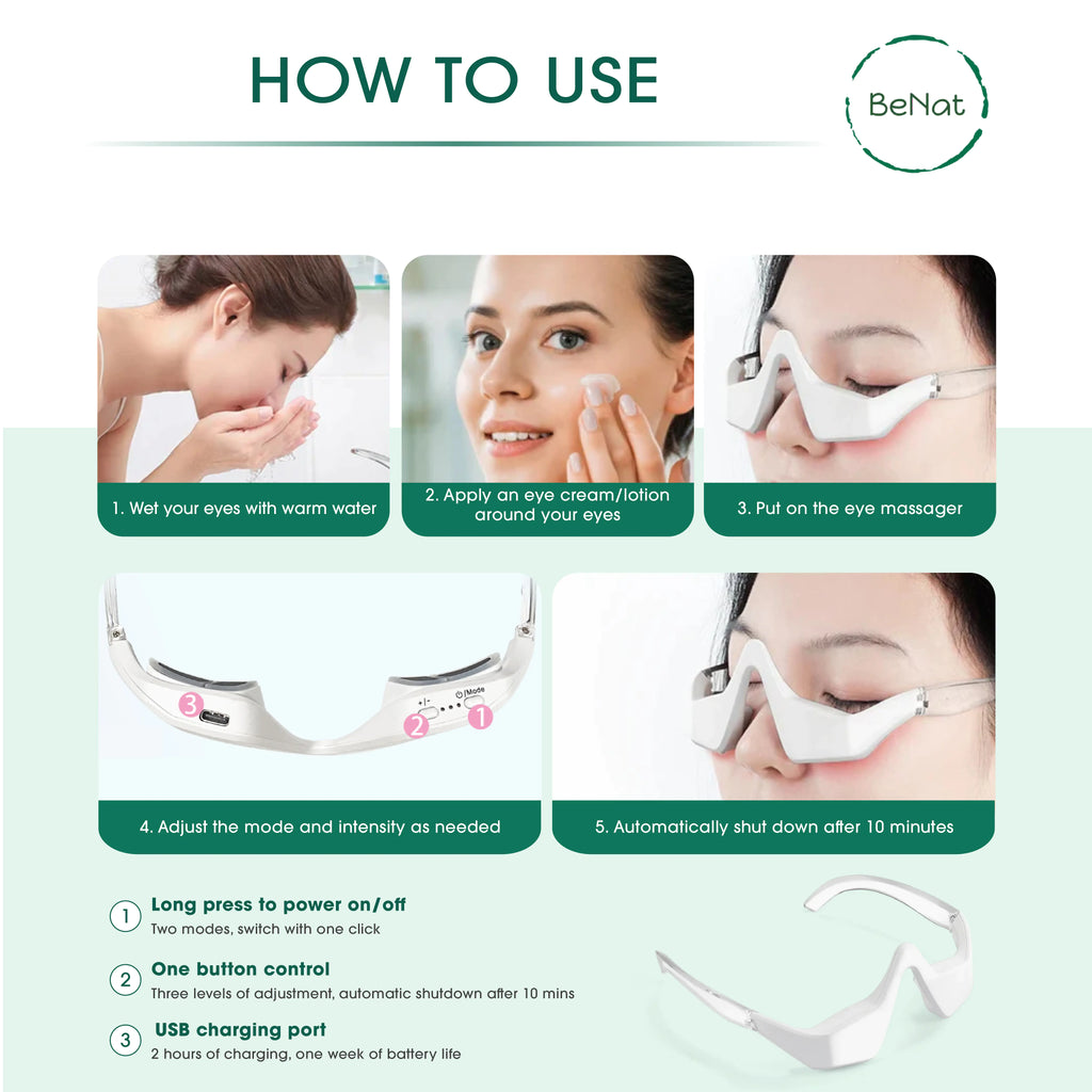 ExcelGlow Under-Eye Red Light Therapy Glasses