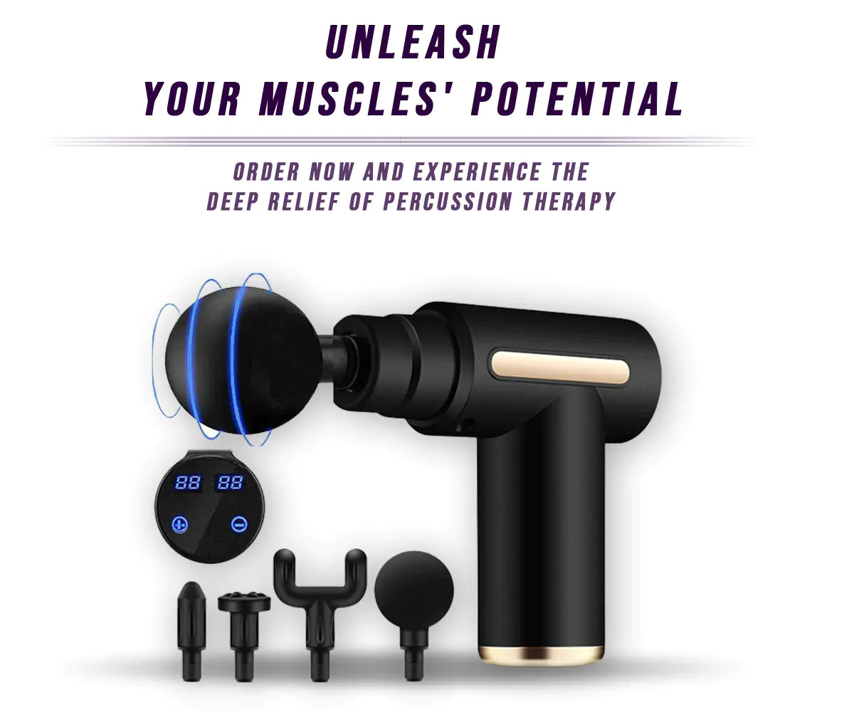 Deep Tissue Massage Gun – Muscle Recovery & Pain Relief Percussion Massager