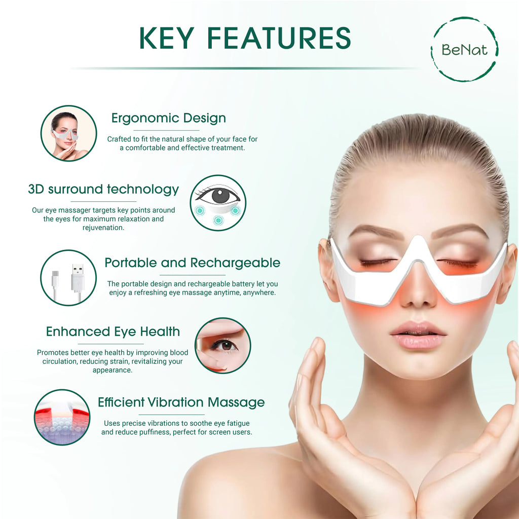 ExcelGlow Under-Eye Red Light Therapy Glasses