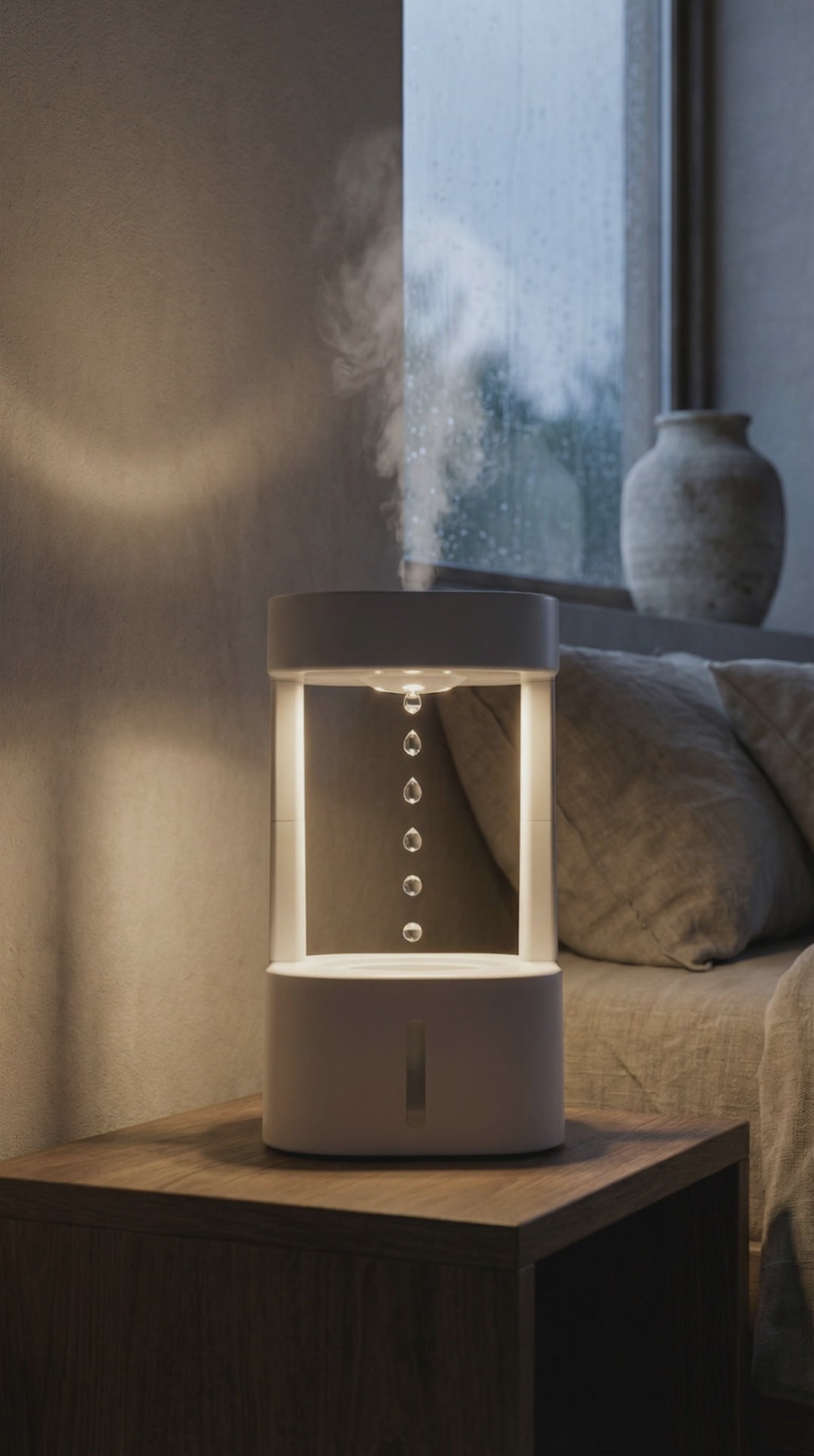 Anti-Gravity Water Drop Humidifier — Relaxing Mist & Air Purifier