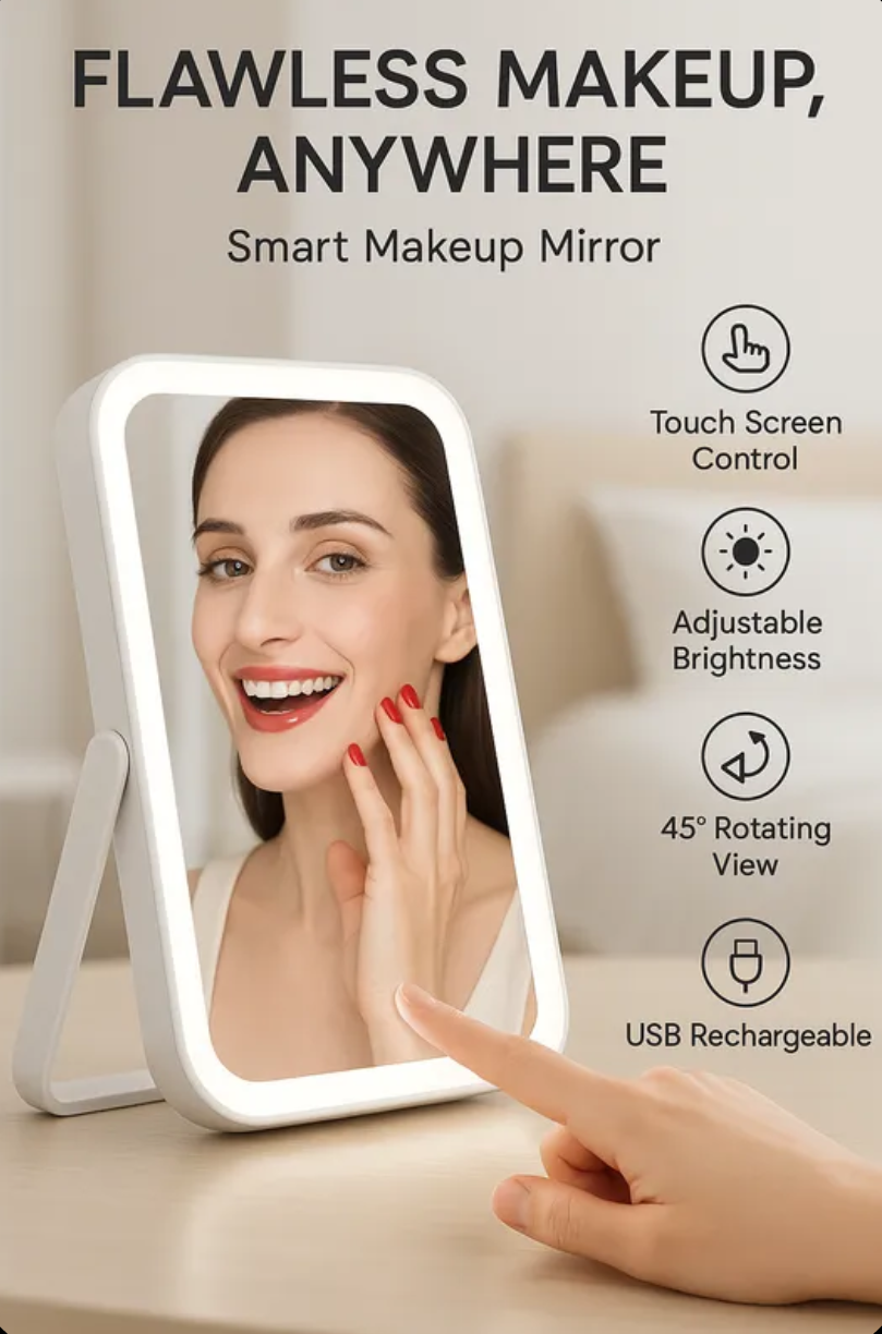 ExcelGlow™ Portable LED Glow Mirror — Your Anywhere Glow Ritual