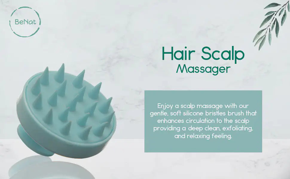 Silicone Scalp Massager & Hair Growth Brush – Deep Clean & Relaxation Tool